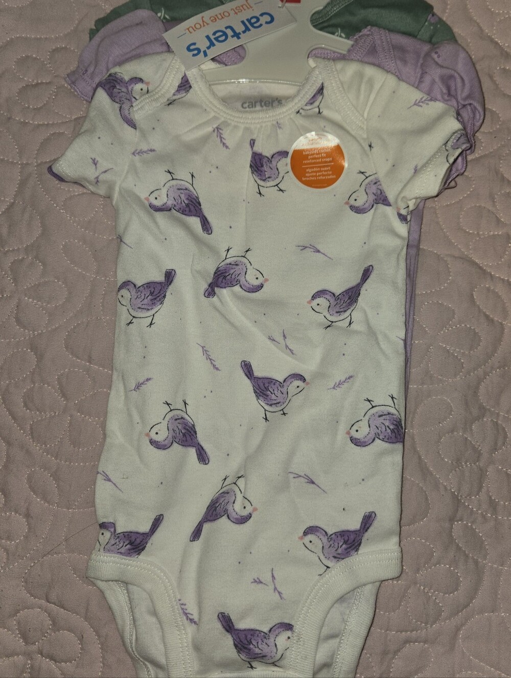 Carter's Purple Green Bodysuit with Matching Pants